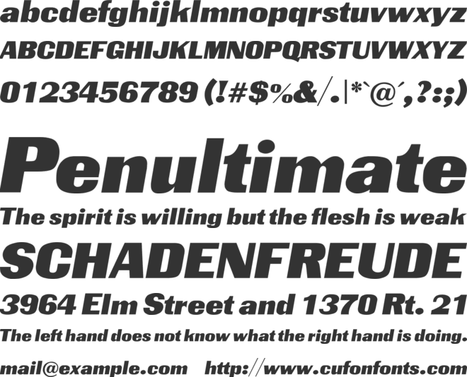 Airline font preview