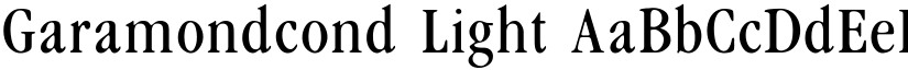 Garamondcond Light font
