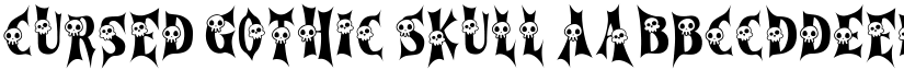 Cursed Gothic Skull font