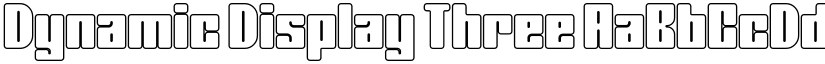 Dynamic Display Three font