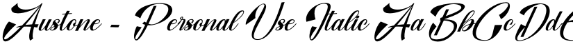 Austone - Personal Use Italic font
