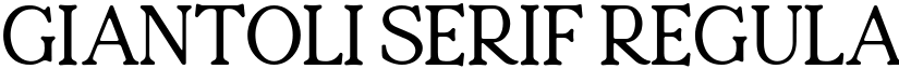 Giantoli Serif Regular font