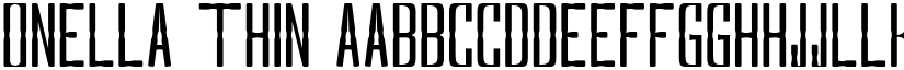 Onella Thin font