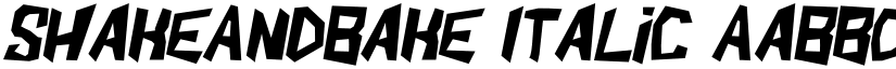 ShakeAndBake Italic font