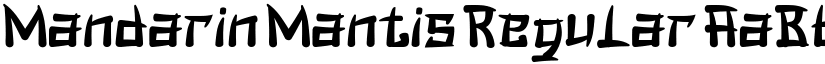Mandarin Mantis Regular font