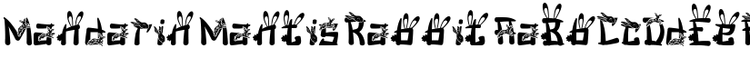 Mandarin Mantis Rabbit font