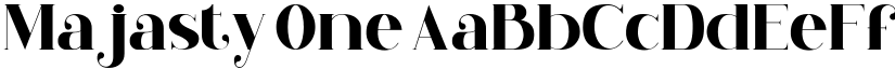 Majasty One font