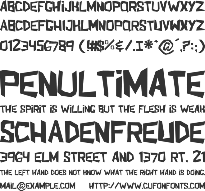 Shake And Bake font preview