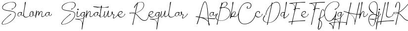 Saloma Signature Regular font