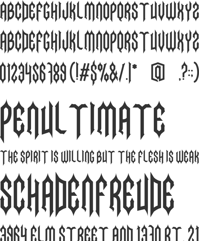 Necrovoid font preview