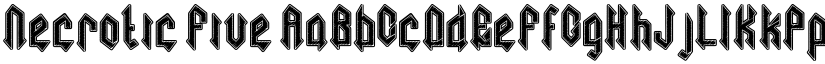 Necrotic Five font