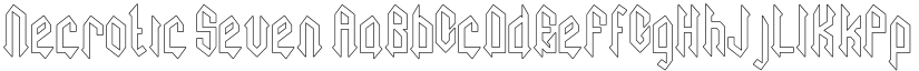 Necrotic Seven font
