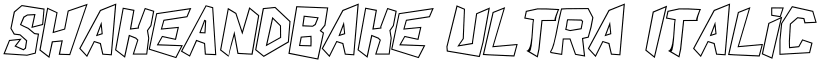 ShakeAndBake Ultra Italic font
