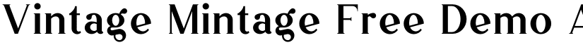 Vintage Mintage Free Demo font