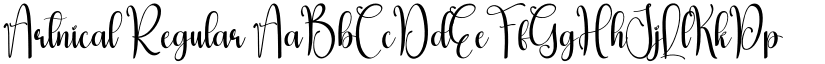 Artnical Regular font