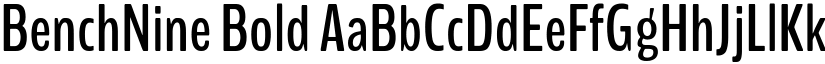 BenchNine Bold font