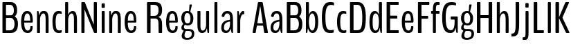 BenchNine Regular font
