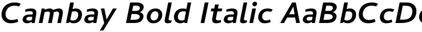 Cambay Bold Italic font