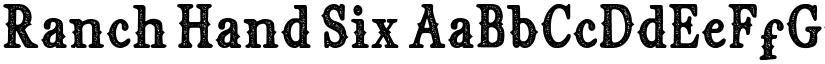 Ranch Hand Six font