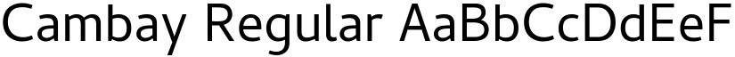 Cambay Regular font