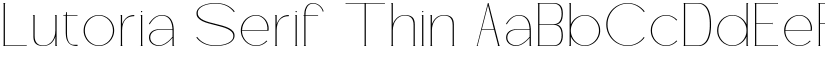 Lutoria Serif Thin font