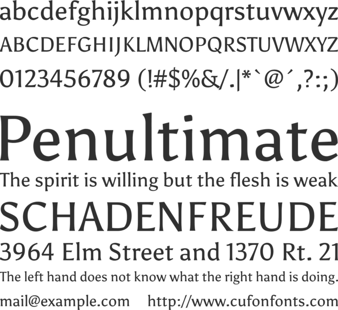 Asul font preview