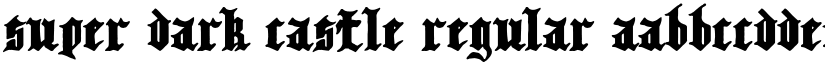 Super Dark Castle Regular font