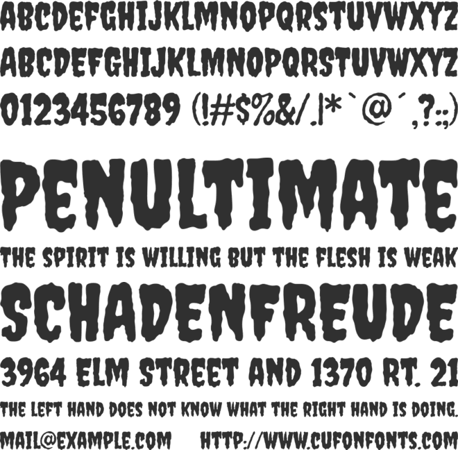 Creepster font preview