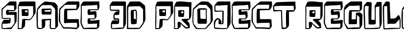 Space 3D Project Regular font