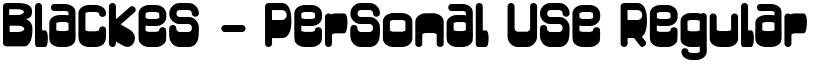 Blackes - Personal Use Regular font