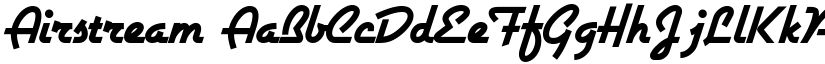 Airstream font