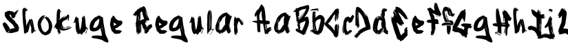 Shokuge Regular font