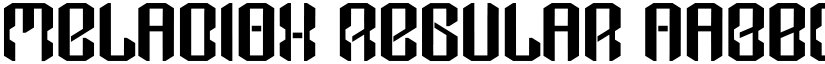 Meladiox Regular font