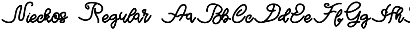 Nieckos Regular font