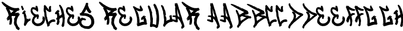 Rieches Regular font