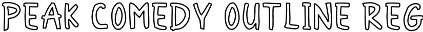 Peak Comedy Outline Regular font