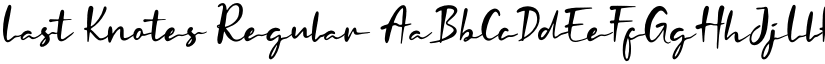 Last Knotes Regular font
