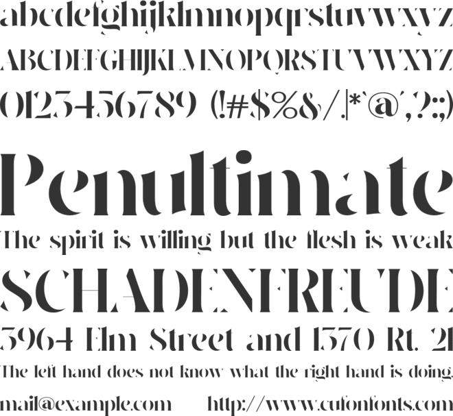 CAVIER font preview