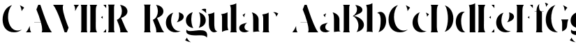 CAVIER Regular font