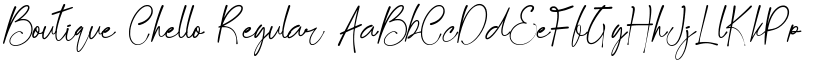 Boutique Chello Regular font