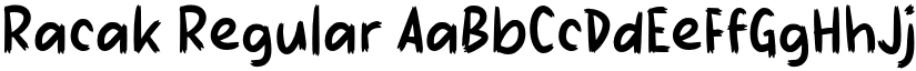 Racak Regular font