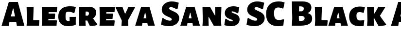 Alegreya Sans SC Black font