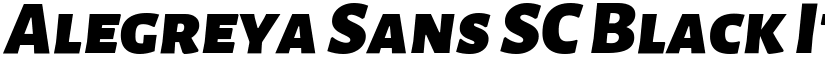 Alegreya Sans SC Black Italic font