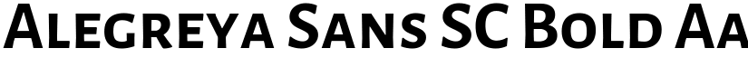 Alegreya Sans SC Bold font
