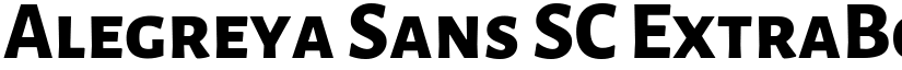 Alegreya Sans SC ExtraBold font
