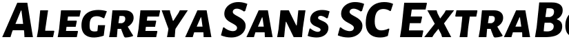 Alegreya Sans SC ExtraBold Italic font