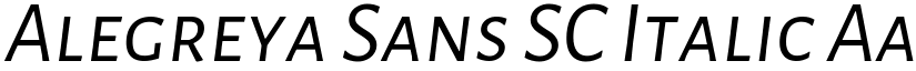 Alegreya Sans SC Italic font