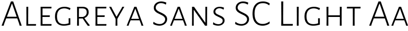 Alegreya Sans SC Light font