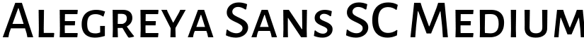 Alegreya Sans SC Medium font