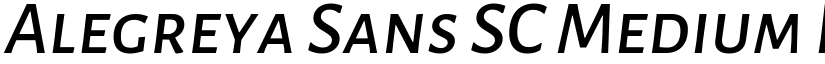 Alegreya Sans SC Medium Italic font